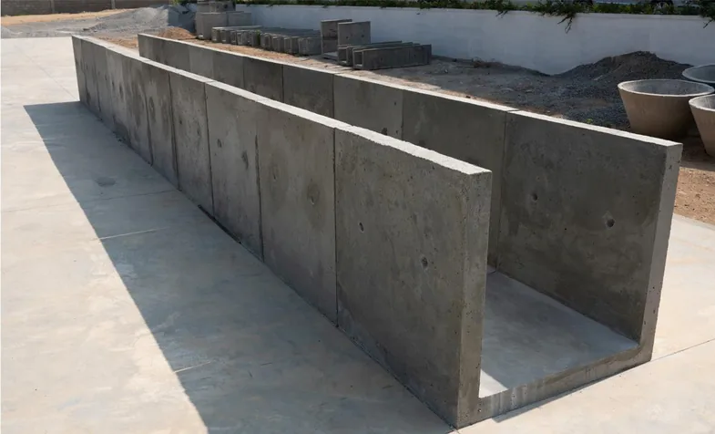 U Drains & Box Culverts pictured in the Precast Profile